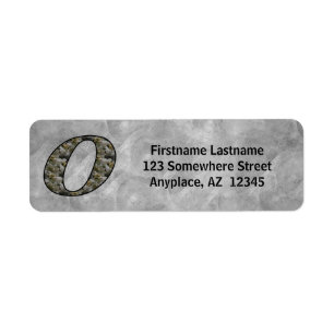 Monogram Initial O Hydrangea Return Address Label