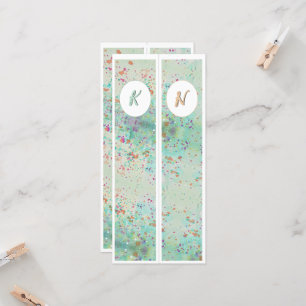 Monogram Initial Paint Splash Two Bookmarks