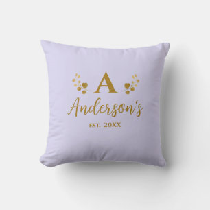 Monogram Initial Personalised Lavender Cushion