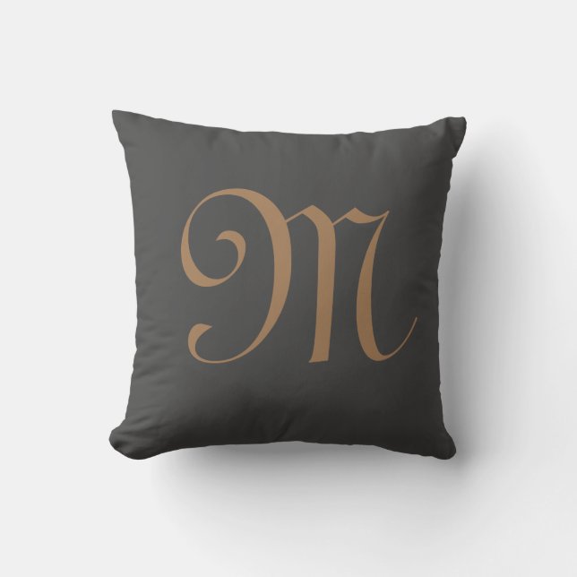 Monogram Initial Personalized Custom Cushion (Front)