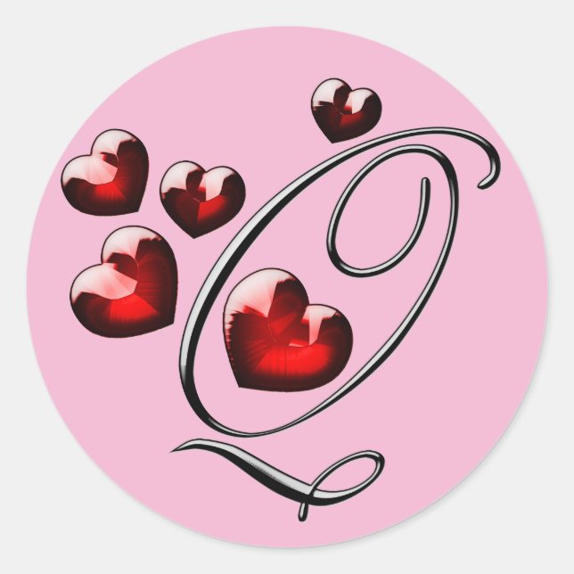 monogram initial Q stickers (Front)