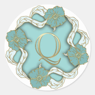 monogram initial Q stickers