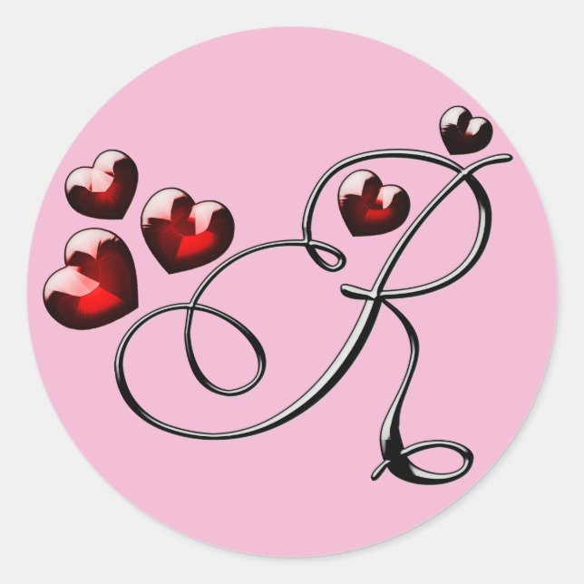 monogram initial R stickers (Front)