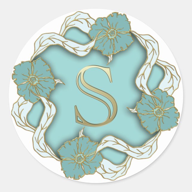 monogram initial S stickers (Front)