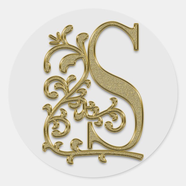monogram initial S stickers (Front)