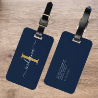 Monogram Initial Script Name Return Address