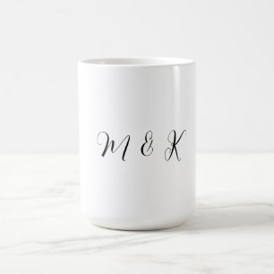 Monogram Initial Script Wedding Gift Party Favour Coffee Mug