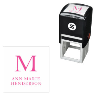 Monogram Initial Self-inking Stamp
