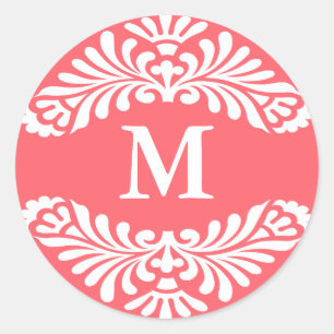 Monogram Initial Stickers :: Dubarry Pink