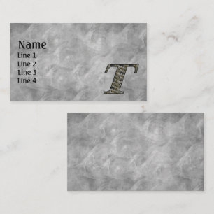 Monogram Initial T Hydrangea Flowers Business Card