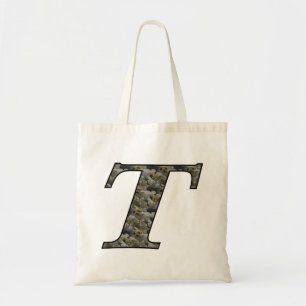 Monogram Initial T Hydrangea Flowers Tote Bag