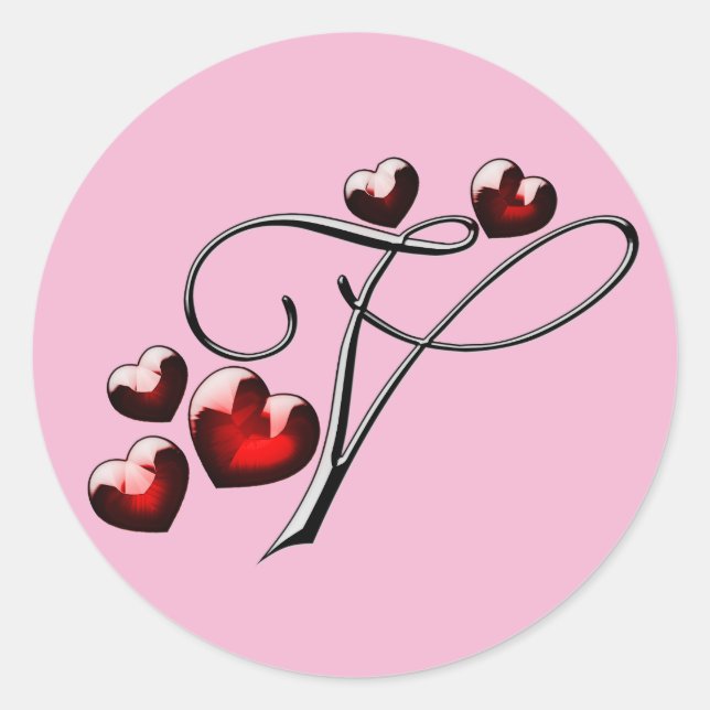 monogram initial v stickers (Front)