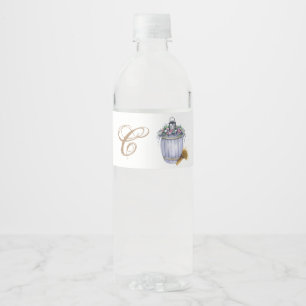 Monogram Initial Water Bottle Label Summer Country
