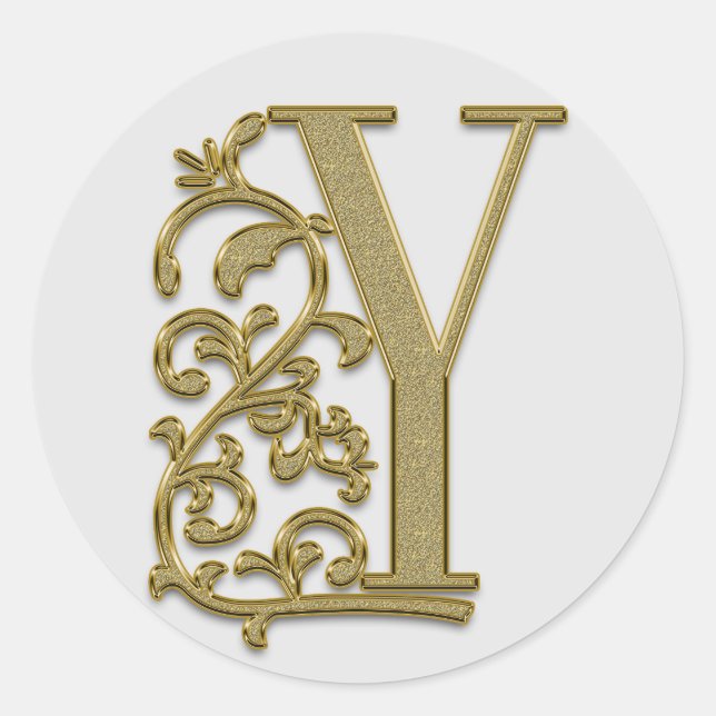 monogram initial Y stickers (Front)