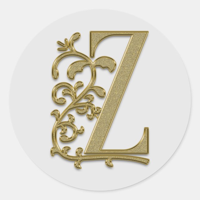 monogram initial Z stickers (Front)