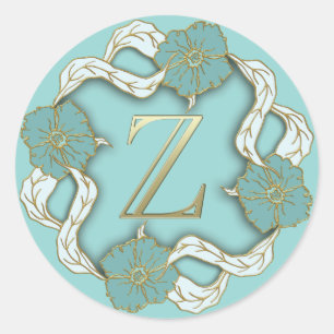 monogram initial Z stickers