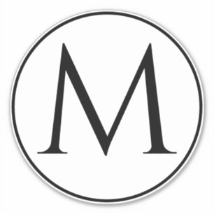 Monogram Initials Custom Name Black White Trendy