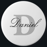 Monogram Initials Custom Name Weddings Birthdays 6 Cm Round Badge<br><div class="desc">Designed with custom text templates for monogrammed initial & custom name,  this makes a wonderful gift for father's day,  birthday,  wedding party favours etc!</div>