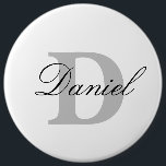 Monogram Initials Custom Name Weddings Birthdays 6 Cm Round Badge<br><div class="desc">Designed with custom text templates for monogrammed initial & custom name,  this makes a wonderful gift for father's day,  birthday,  wedding party favours etc!</div>