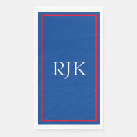 Monogram Initials Custom Red Blue White 2023 