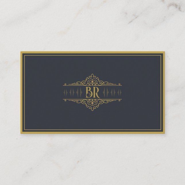 Monogram Initials Distinct Personal Individualise  Business Card (Front)