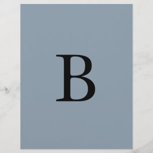 Monogram Initials Dusty Blue Weddings Bridal Party Custom Letterhead