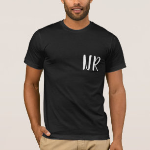 Monogram Initials Modern Black Elegant Design T-Shirt