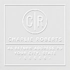 Monogram initials modern minimal return address