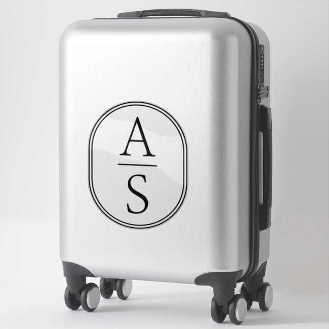 Monogram Initials Modern Simple Luggage (Suitcase)