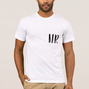 Monogram Initials Modern Stylish Trendy Design T-Shirt