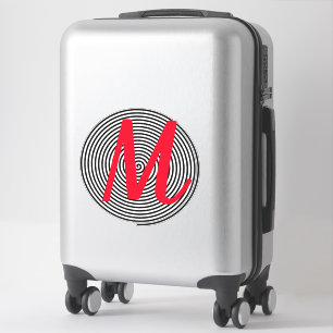 Monogram Initials Name Black And Red Cool Unique