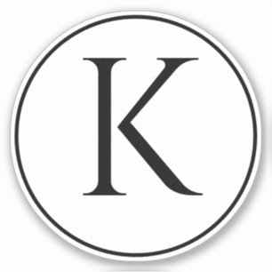 Monogram Initials Name Black White Simple Minimal