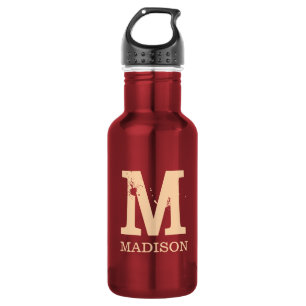 Monogram initials name personalised  532 ml water bottle