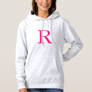 Monogram Initials Name Pink Mother's Day Gift Cute Hoodie