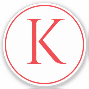 Monogram Initials Name Red Bold Letter Alphabet