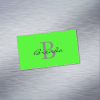 Monogram Initials Neon Green Colourful Custom Name