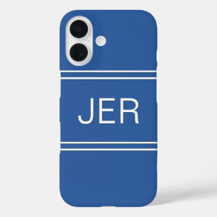 Monogram Initials Royal Blue Case Mate