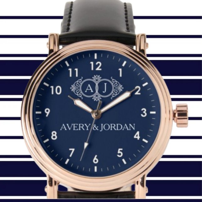 Monogram initials wedding  frame minimal design  watch (Creator Uploaded)