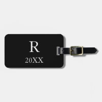 Monogram Initials Year Template Black & White Cool