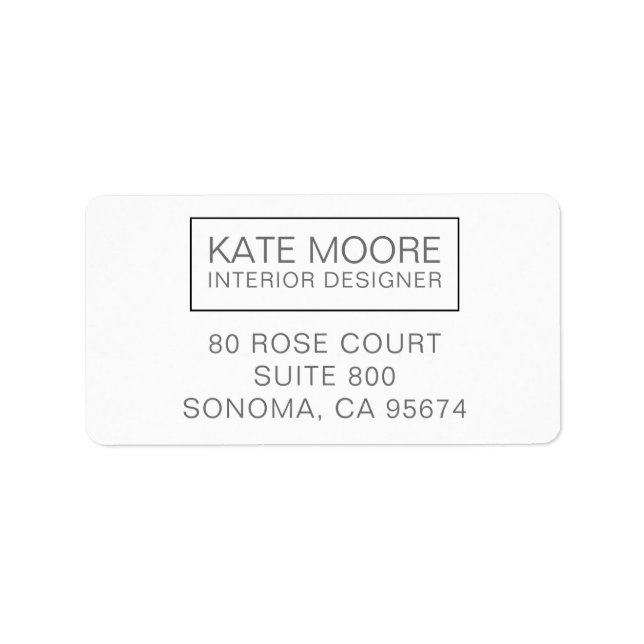 Monogram Interior Designer Label (Front)