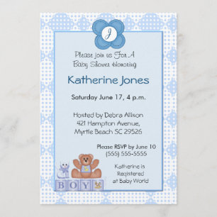 Monogram Invitation for Boys