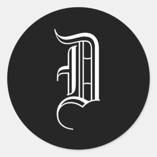 Monogram Invitation Seal "D"  Old English Style