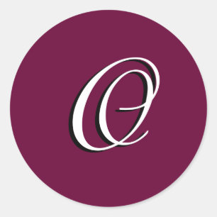 Monogram Invitation Seal "O"  Customisable Wine