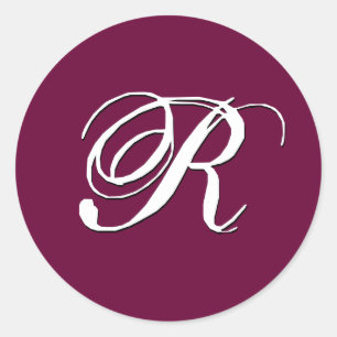 Monogram Invitation Seal "R" Customisable Wine