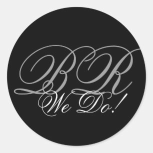 Monogram Invitation Seal We Do!