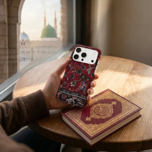 Monogram Islamic Madinah Red Carpet Pattern
