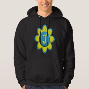Monogram J Colorful Flower Hoodie