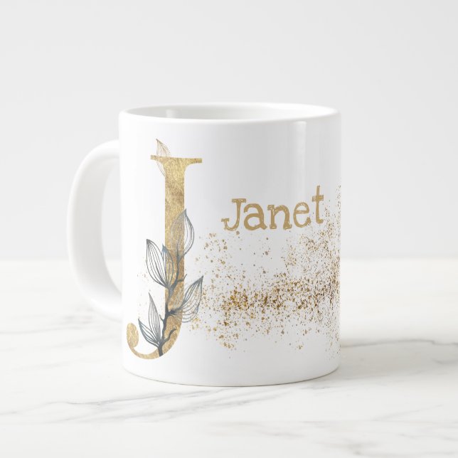 Monogram "J" Jumbo Mug Soup Ice Cream (Front Left)
