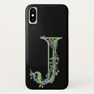 Monogram J Lavender Eucalyptus iPhone X Case