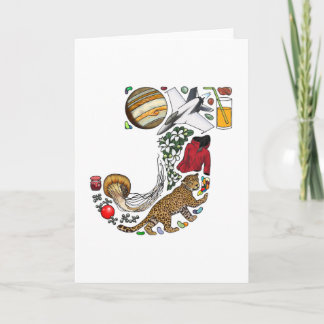 Monogram "J" note card